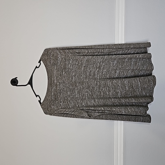 Aerie Long Sleeve Tight Knit Flowy V-neck Top Heather Green XS - Picture 6 of 13